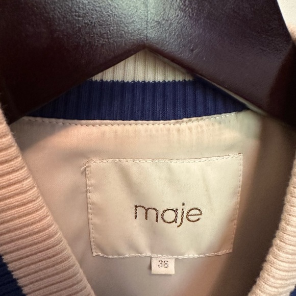 - MAJE satin bomber jacket blue colour - Picture 4 of 4